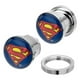 DC Comics PSSMAN-0PR Visser les Bouchons en Acier Inoxydable avec Logo Superman & 44; Taille 0 – image 1 sur 1
