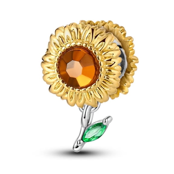 Shining Sunflower String Ornament Charm, Compatible with Most Bracelet, Charm for Bracelet