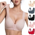 thumbnail image 3 of Npasoilc Plus Size Front Closure Sports Bra for Women Wirefree Push Up Side Support Seamless Racerback Comfortable Daily Underwear, 3 of 3