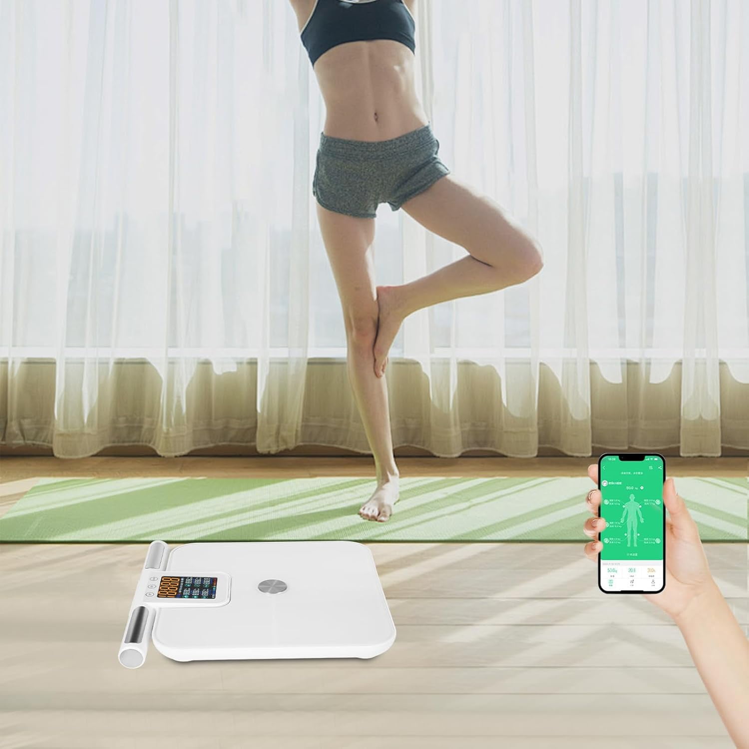 Body Weight Smart Digital Scales, Most Accurate 8 Eletrode Body Fat Scale, Bluetooth Intelligent Bathroom Scales with LCD Display, Scale with BMI, Body Fat, Muscle Mass with Fitness App