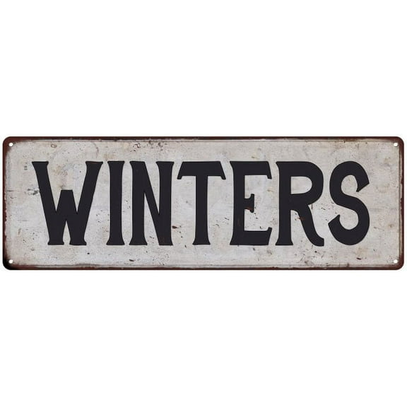 WINTERS Vintage Look Rustic Chic Metal Sign 8x24 108240036775