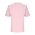 thumbnail image 5 of Viluyesy Girls T-Shirts 10-12T, Lace Short Sleeve Crew Neck Solid Color Summer Fashion Sweet Tops Pink(5-15T), 5 of 8