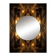 thumbnail image 2 of Designart "Fractal Tide in Gold and Black V" Geometric Mirror Wall Decor - Modern Gold Abstract Large Mirror Wall Decor For Bedroom - 32" x 24" Inch, 2 of 5