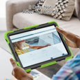 thumbnail image 4 of REQO Heavy Duty Protective Tablet Case for Samsung Galaxy Tab S8+/S7+/S7 FE 12.4", 3 in 1 Rainbow Colors Shockproof Silicone Cover with Pencil Holder,Shoulder Strap,Hand Strap,Fold Kickstand, 4 of 7