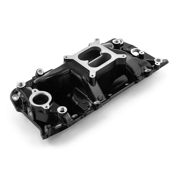 Speedmaster 1-147-021 Compatible with Chevy BBC 454 Oval Port MidRise Air Aluminum Intake Manifold [Black]