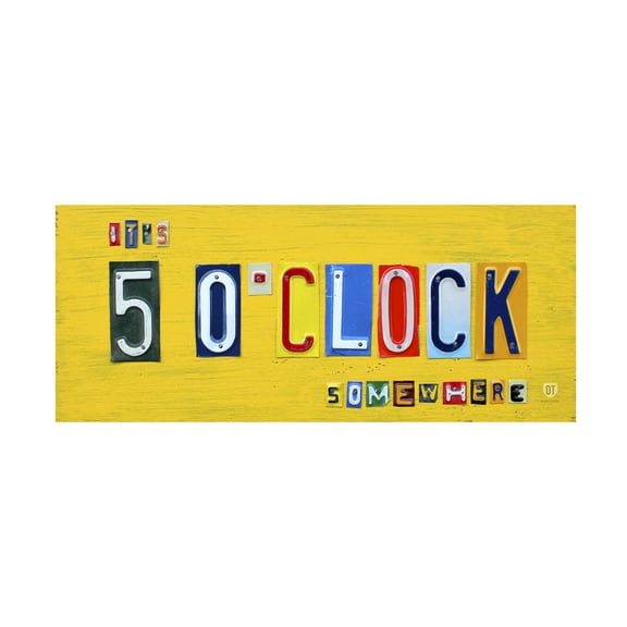 Trademark Fine Art 'It's 5 O'Clock Somewhere' Canvas Art by Design Turnpike