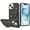 Black, variant on For iPhone 15 Case Butterfly Grip Stand with Faux Crystals + 2 Tempered Glass