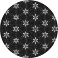 thumbnail image 1 of Ahgly Company Machine Washable Indoor Round Transitional Night Black Area Rugs, 8' Round, 1 of 7
