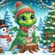 thumbnail image 3 of 5D DIY Con Forma Especial Parcial Pterosaurio Navidad 30x30cm, 3 of 7