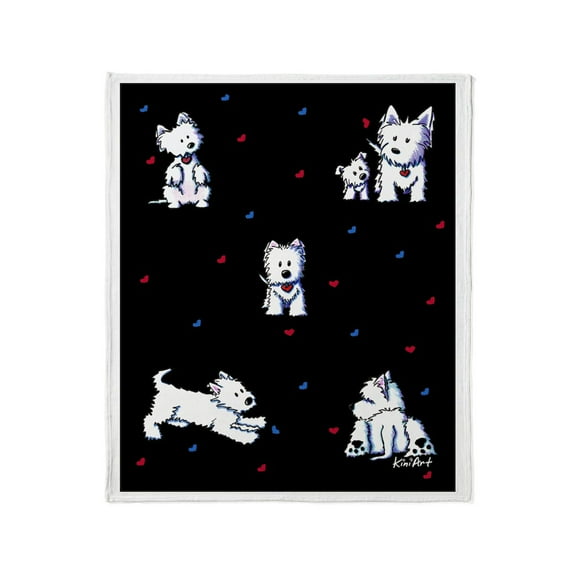 CafePress - Block Party Westies Throw Blanket - Soft Fleece Throw Blanket, 50"x60" for All Ages