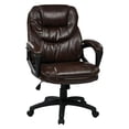 thumbnail image 1 of Faux Leather Chocolate Brown Managers Chair with Padded Arms, 1 of 7