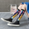 thumbnail image 5 of Daiia Sports Socks Colorful Cats Pattern Art Printed Novelty Crew Socks for Men Women Knee High Socks Cotton Socks Soft & Breathable Support Unisex Socks, 5 of 9