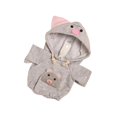 thumbnail image 2 of Ropa para muñecas de 6 pulgadas, ropa para muñecas, Sudadera con capucha de rata con orejas de color rosa suave, disfraz, vestido para niños, lindo, 2 of 9