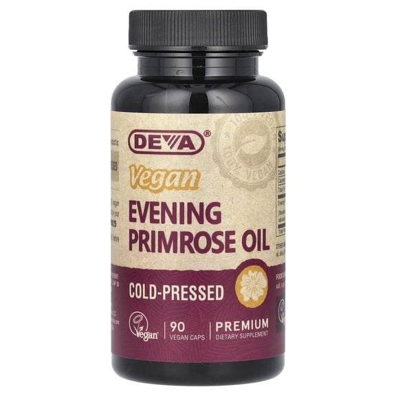 Deva Vegan Evening Primrose Oil 1,000 mg 90 Vegan Caps