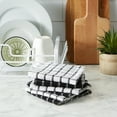 thumbnail image 5 of Black Combo Windowpane Dishcloth (Set of 6), 5 of 5