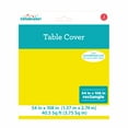 thumbnail image 2 of Rectangular 54" x 108" Neon Yellow Plastic Table Cover, by Way To Celebrate, 2 of 2