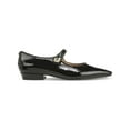 thumbnail image 3 of Sam Edelman Jene Mary Jane Black Button Vamp Strap Pointed Toe Low Heel Flats (Black, 8), 3 of 3