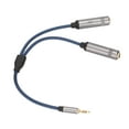thumbnail image 4 of 3.5mm To 2 X 6.35mm Adapter, Professional Design Gold Plated 3.5mm To 2 X 6.35mm Cable Exquisite Workmanship  Conductivity  For Laptop For PC For Desktop, 4 of 8