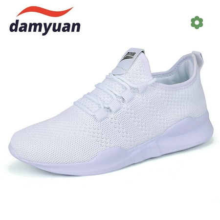 

Solid Color Lace Up Running Shoes Anti Slip Woven Sports Sneakers Women‘s Footwear