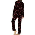 thumbnail image 6 of FDGIU Valentine's Day Sleepwear for Women - 2 Piece Long Sleeve Pajama Set with Heart Print Top Comfy Loungewear Set, 6 of 6