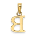 thumbnail image 4 of 14K Yellow Gold Block Design Small Letter B Initial Pendant, 4 of 4