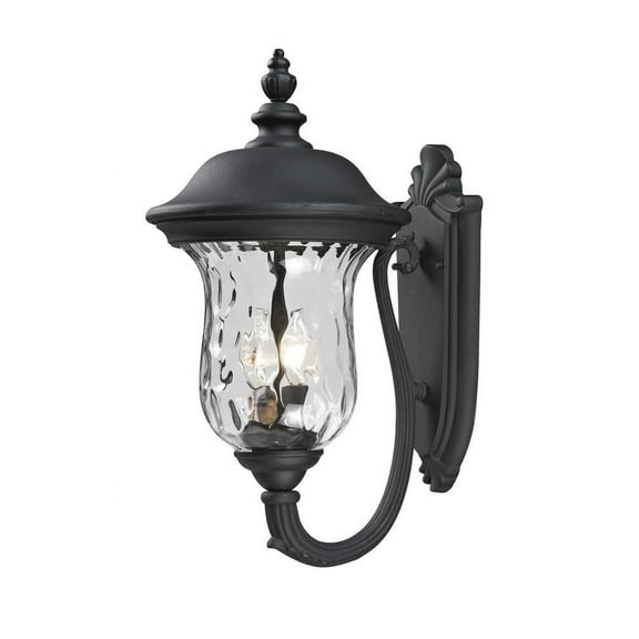 2 Light Outdoor Wall Mount In Gothic Style 10 Inches Wide By 19.5 Inches High Z-Lite 533M-Bk