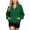 Green, variant on Women's Fleece Quarter Snap Pullover Long Sleeve Oversized Loose Fit Casual Warm Fall Winter Sweatshirt Jacket with Pockets Drawstring Hem Yellow