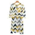 thumbnail image 6 of Abstract Geometric Chevron Pattern Design Womens Summer Dress Tie Back A Line Flare Dress, 6 of 9