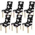 thumbnail image 1 of KXMDXA Hidden White Rabbit with Cross Stretch Chair Cover Protector Seat Slipcover for Dining Room Hotel Wedding Party Set of 6, 1 of 6