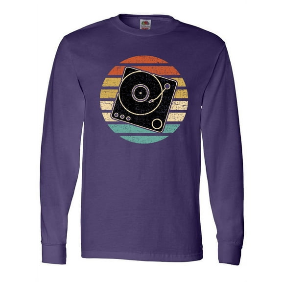 Inktastic Turn Table Record Player Retro Long Sleeve T-Shirt