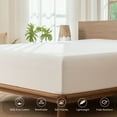 thumbnail image 2 of MooMee 100% Washed Cotton King Fitted Sheet Only Linen Like Textured Extra-Deep Pocket Breathable Soft 1-Piece(Off White, 78"x80"), 2 of 6