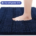 thumbnail image 3 of HAKUNA Striped Navy Blue Bathroom Rug Set 3 Pieces Ultra Soft, Non Slip Chenille Toilet Mat, Absorbent Plush Shaggy Bath Mats for Bathroom, Bedroom, Kitchen, 3 of 7