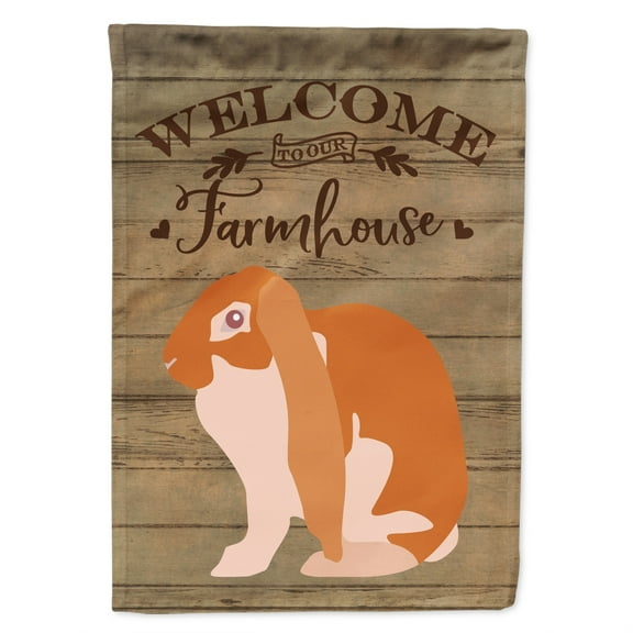Carolines Treasures CK6906GF English Lop Rabbit Welcome Garden Size outdoor-flags, Multicolor