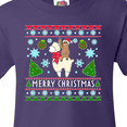 thumbnail image 4 of Inktastic Merry Christmas Sloth and Llama Ugly Sweater Style Youth T-Shirt, 4 of 5