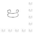 thumbnail image 3 of Anillos Minnieouse para Niñas Boda Compromiso Fiesta Ajustable Moda Abierto Aleación Plata 10Conjunto, 3 of 6