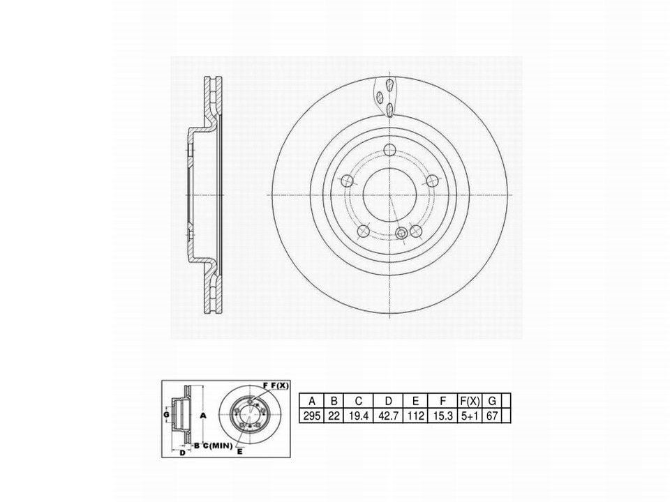 Winstop Brake Rotor, Rear WS250494, Mercedes-Benz CLA250 2018-2014