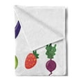 thumbnail image 2 of Fruits and Vegetables Soft Flannel Fleece Throw Blanket, Symmetrically Aligned Various Diet Nutrition Tasty and Colorful, Cozy Plush for Indoor and Outdoor Use, 50" x 70", Multicolor, by Ambesonne, 2 of 5