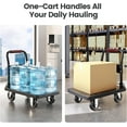 thumbnail image 2 of Upgraded Foldable Push Cart Dolly | 780 lbs.Capacity Moving Platform Hand Truck | Foldable for Easy Storage | 5'' PU 360 Degree Swivel Silent Wheel-Black, 2 of 6
