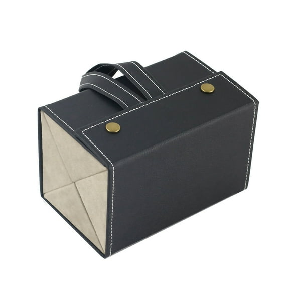 Organizador de anteojos de cuero plegable 2/3/4/5/6 caja de almacenamiento de gafas de sol de múltiples ranuras portátil de viaje para gafas Almacenamiento y organización del hogar L6401 negro Inteprter HA003745-03B