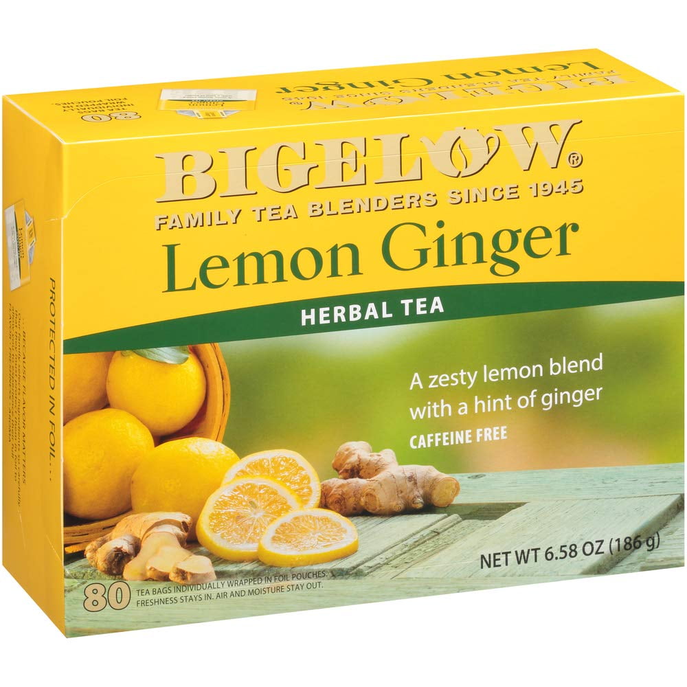 Bigelow Tea Bags Lemon Ginger Herbal Tea 80 ea