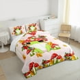 thumbnail image 3 of Manfei Cute Cartoon Frog Full Size Comforter Sets,Rustic Fungus Mushroom Bedding Comforter Set,Brown Maples Red Berry Bedding Sets For Kids,Ultra Soft Home Decor,3 Pieces, 3 of 8