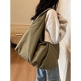 thumbnail image 4 of Gustave Women's Large Nylon Slouchy Hobo Bag Lightweight Soft Tote Bag Underarm Shoulder Handbag with Multiple Pockets for Casual Travel Daily Use - Green, 4 of 7