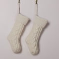thumbnail image 6 of Christmas Stockings 18 Inches Classic Cable Knitted Socks Fireplace Hanging Stockings Family Holiday Party Xmas Decoration Sock 1 PC Beige One Size, 6 of 6