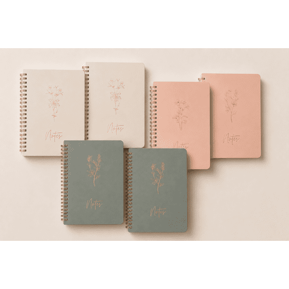 zrova Aesthetic Spiral Notebook, A5 College Ruled Journal Notebook with Lined Pages, 100 Pages 50 Sheets, Solid Color Cute Notebook for Women, School Office Work & Daily Journaling Supplies