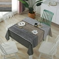 thumbnail image 2 of Square/Round Tablecloth 54x54inch, Farmhouse Wood Grain, Vinyl Table Covers Waterproof Oilcloth Table Cloth Linens, Farmhouse Tablecloths for Outdoor Dining Wedding Party Camping, Brown Grey Ombre, 2 of 6