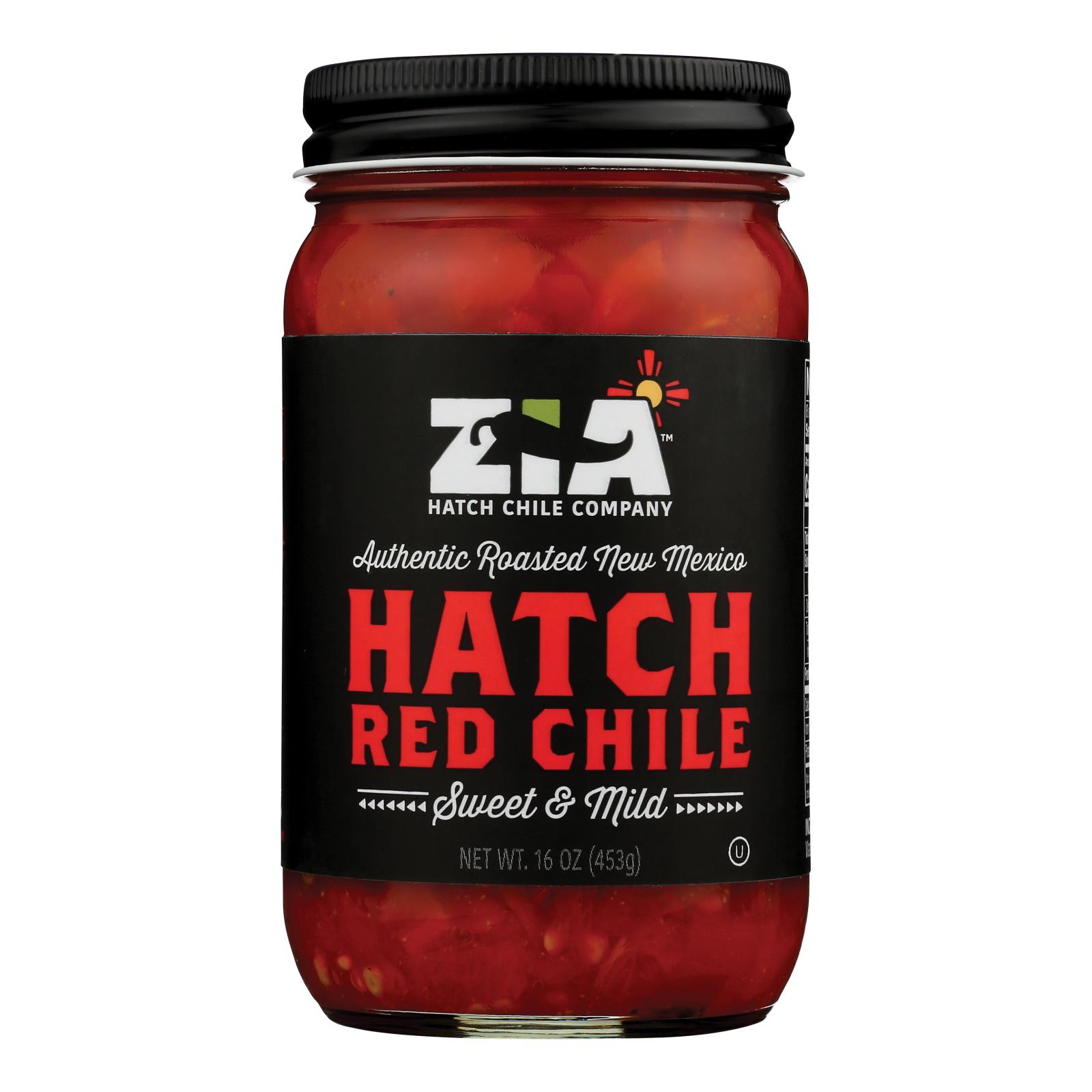 Zia Green Chile Company Red Chile Swt/mld Hatch Case of 6 16 OZ