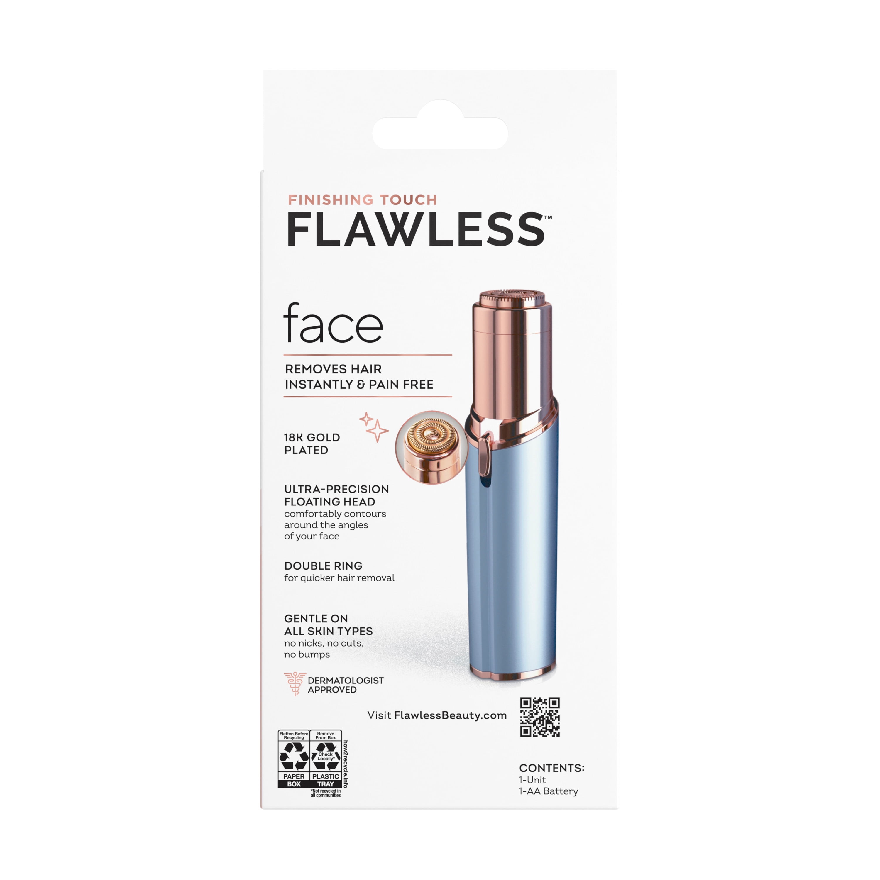 Finishing Touch Flawless Hair Remover, Assorted Colors - 1 ct