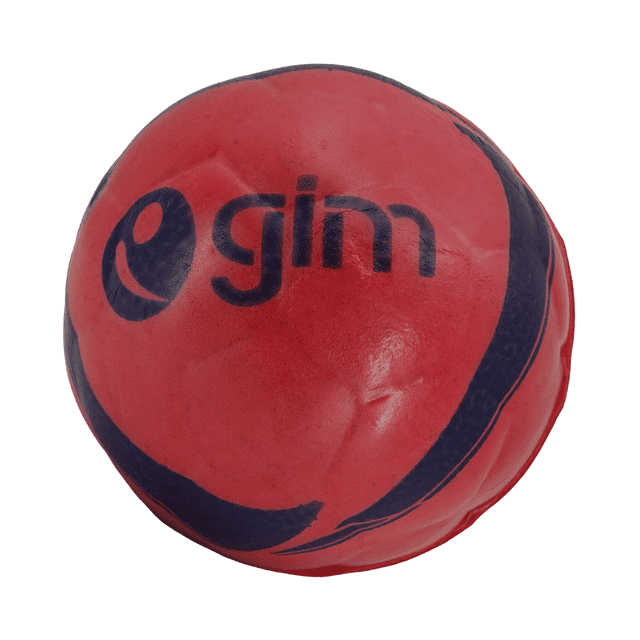 gim sports | balón poliuretano de fútbol soccer - imponchable - diferentes colores - 18cm de diámetro - gran resistencia, control y rendimiento - ¡experimenta la perfección en el juego! balón naranja de poliuretano, vista frontal centrada con el logo gim en tinta oscura, superficie texturizada y costuras visibles; 18 cm de diámetro, diseñado imponchable y apto para playa o piscina por su capacidad de flotar.