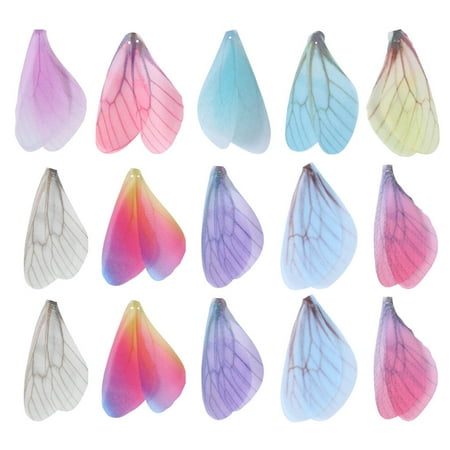 

50Pcs DIY Handmade Simulated Dragonfly Wings Decors Cloth Art Dragonfly Wings Craft for Decor(Random Color)