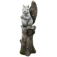 thumbnail image 4 of Northlight Squirrel on Tree Stump Outdoor Garden Statue - 22.75", 4 of 8